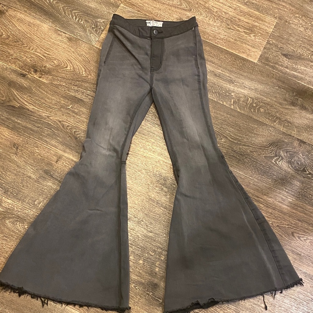 Free People Charcoal Flared Pants